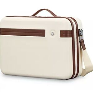 Samsonite Virtuosa Train Case Cream and Brown travel Bag